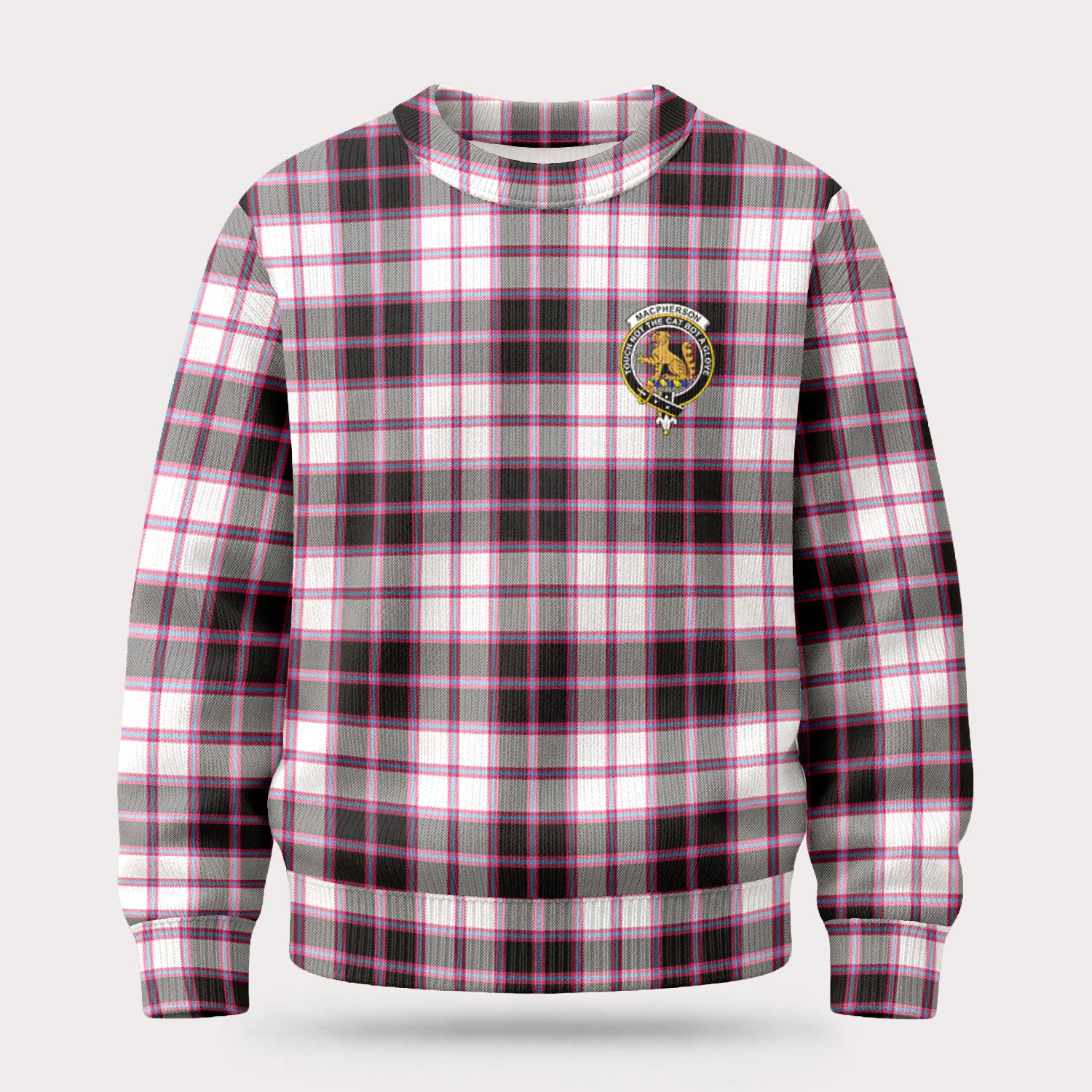 MacPherson Hunting Modern Tartan Crest Sweater