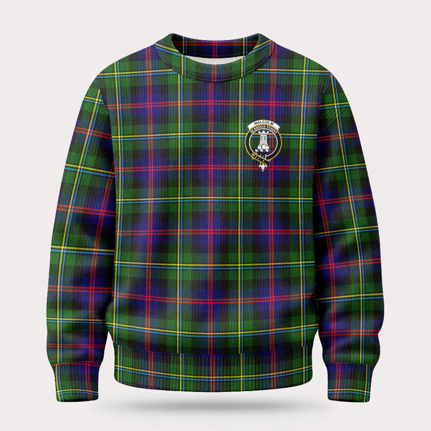 Malcolm (or MacCallum) Tartan Crest Sweater