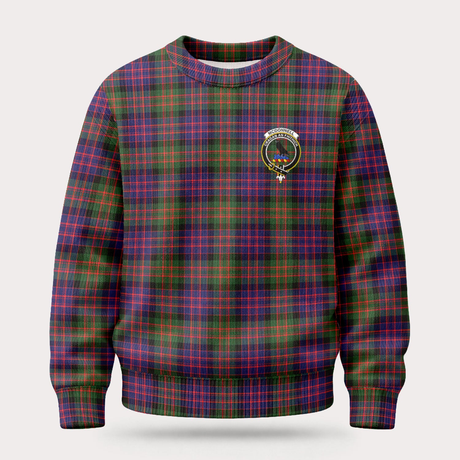 McDonnell of Glengarry Modern Tartan Crest Sweater