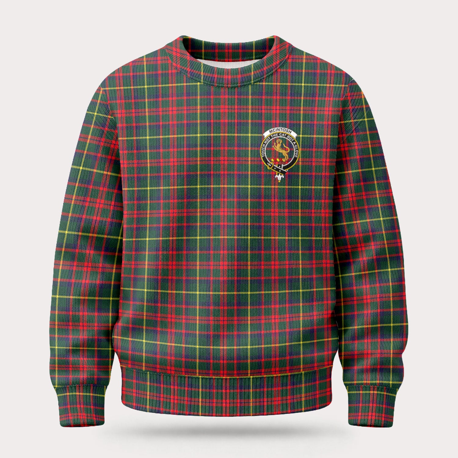 McIntosh Hunting Modern Tartan Crest Sweater