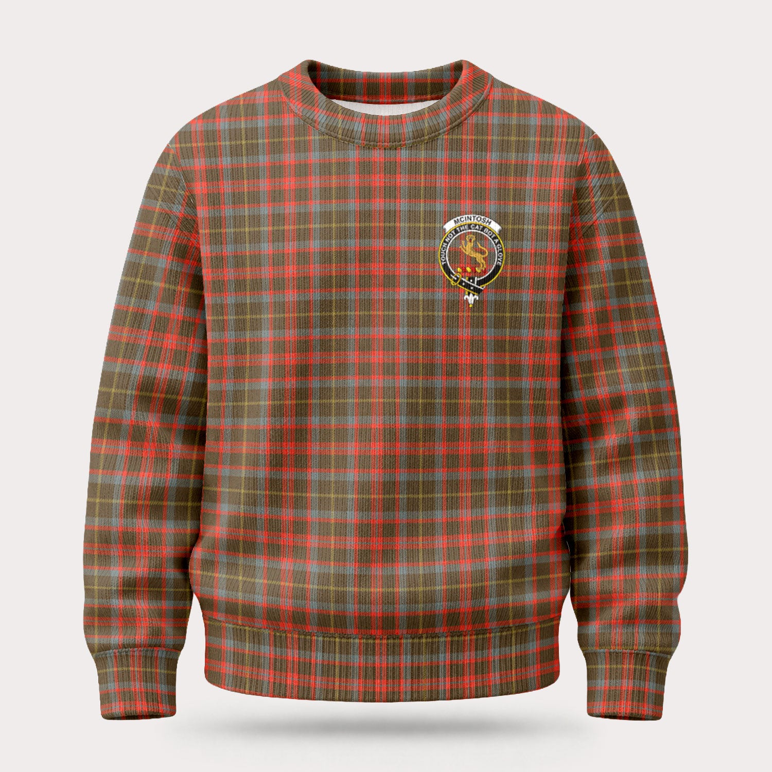 McIntosh Hunting Weathered Tartan Crest Sweater