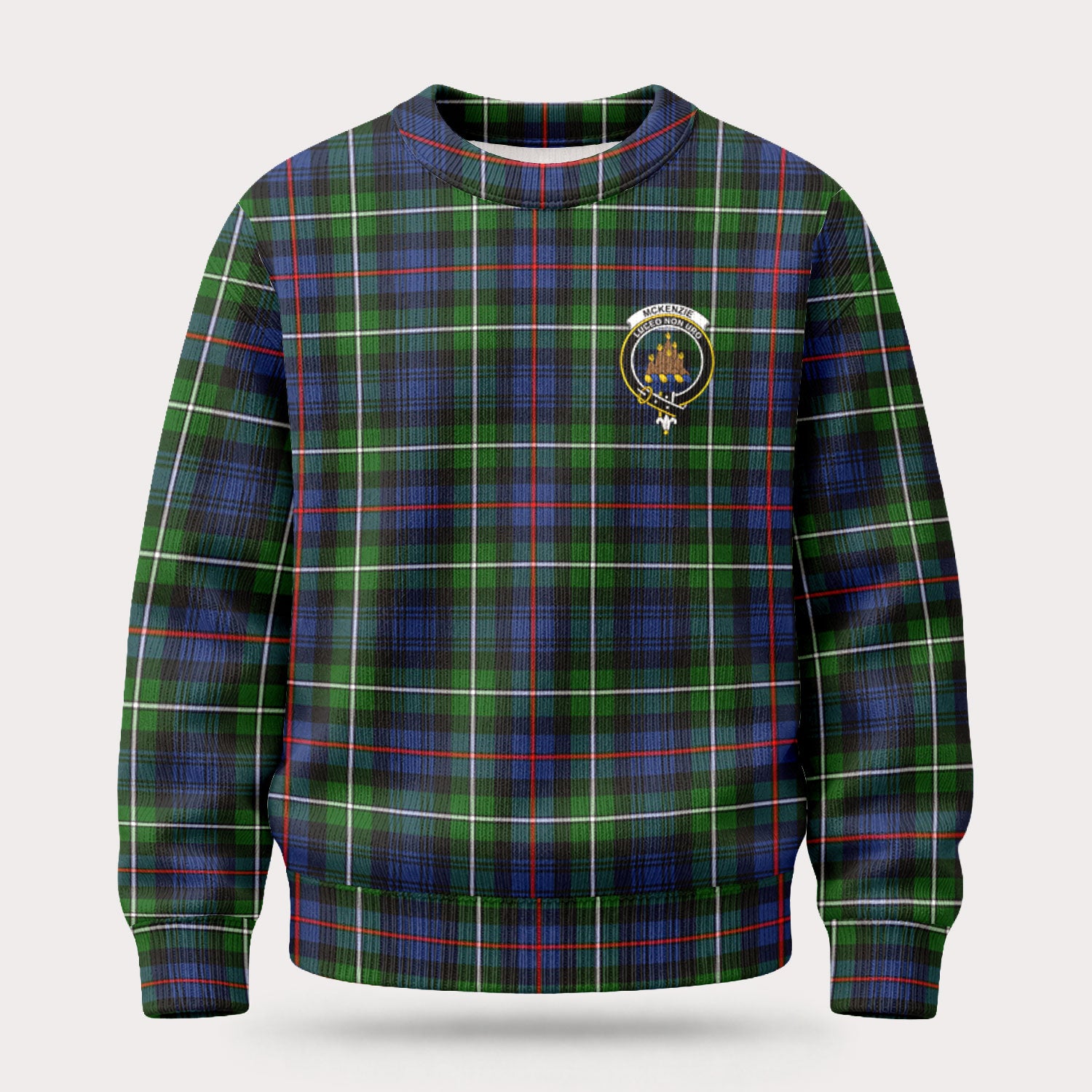 McKenzie Modern Tartan Crest Sweater