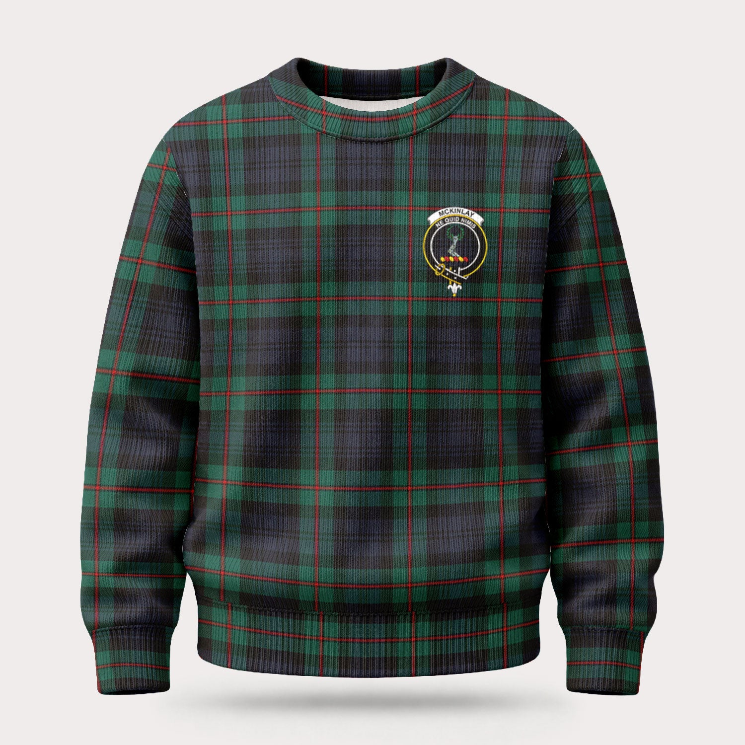 McKinlay Modern Tartan Crest Sweater