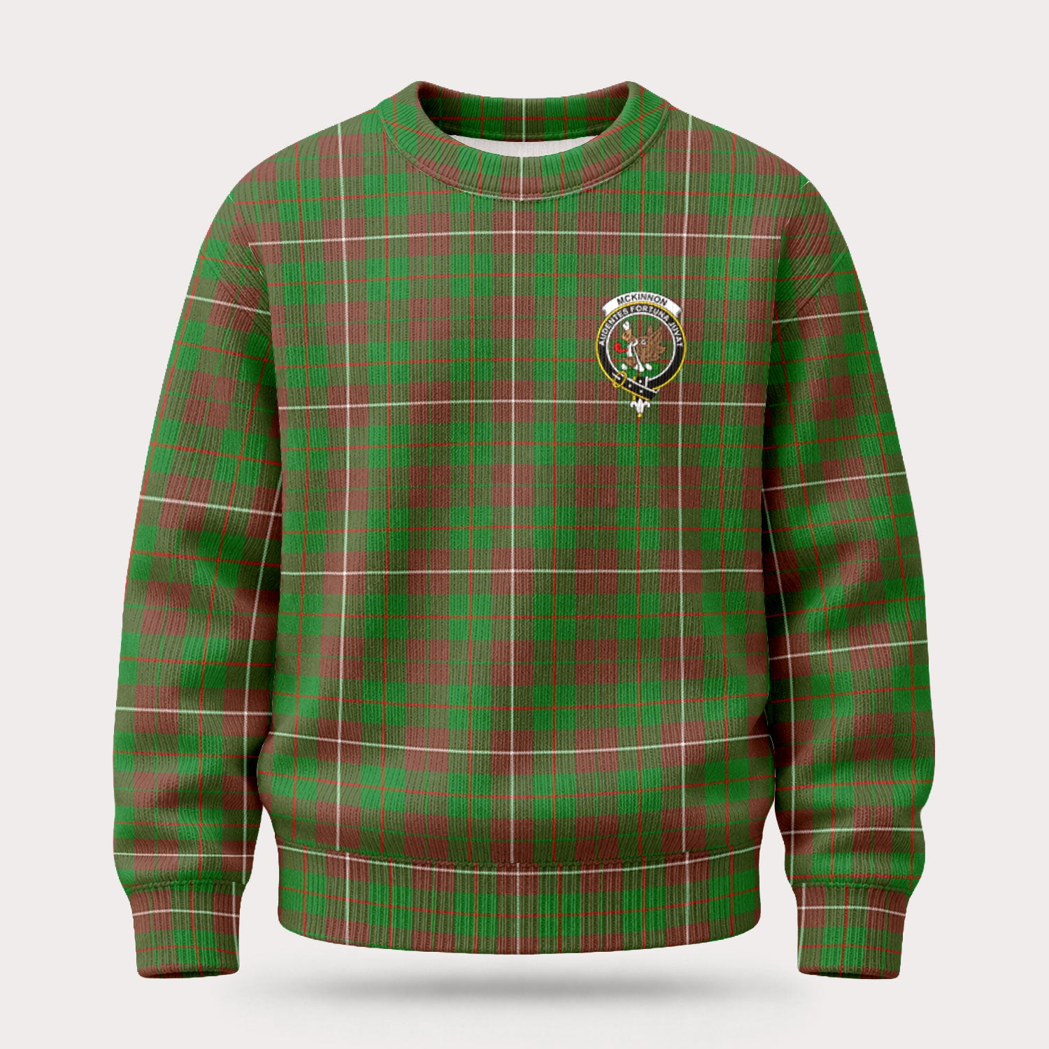 McKinnon Hunting Modern Tartan Crest Sweater