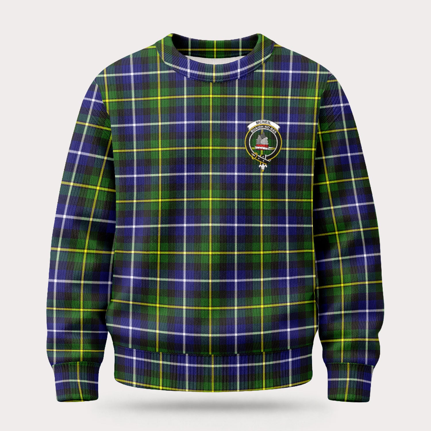 McNeil of Barra Modern Tartan Crest Sweater