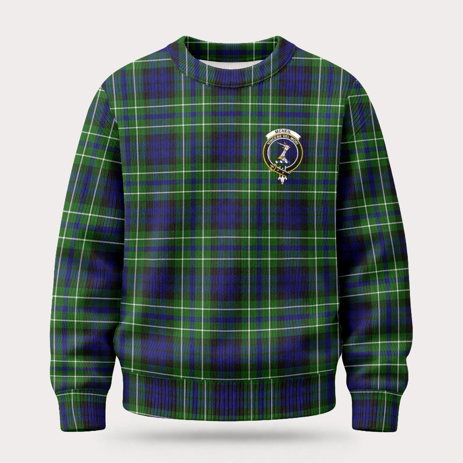 McNeil of Colonsay Modern Tartan Crest Sweater