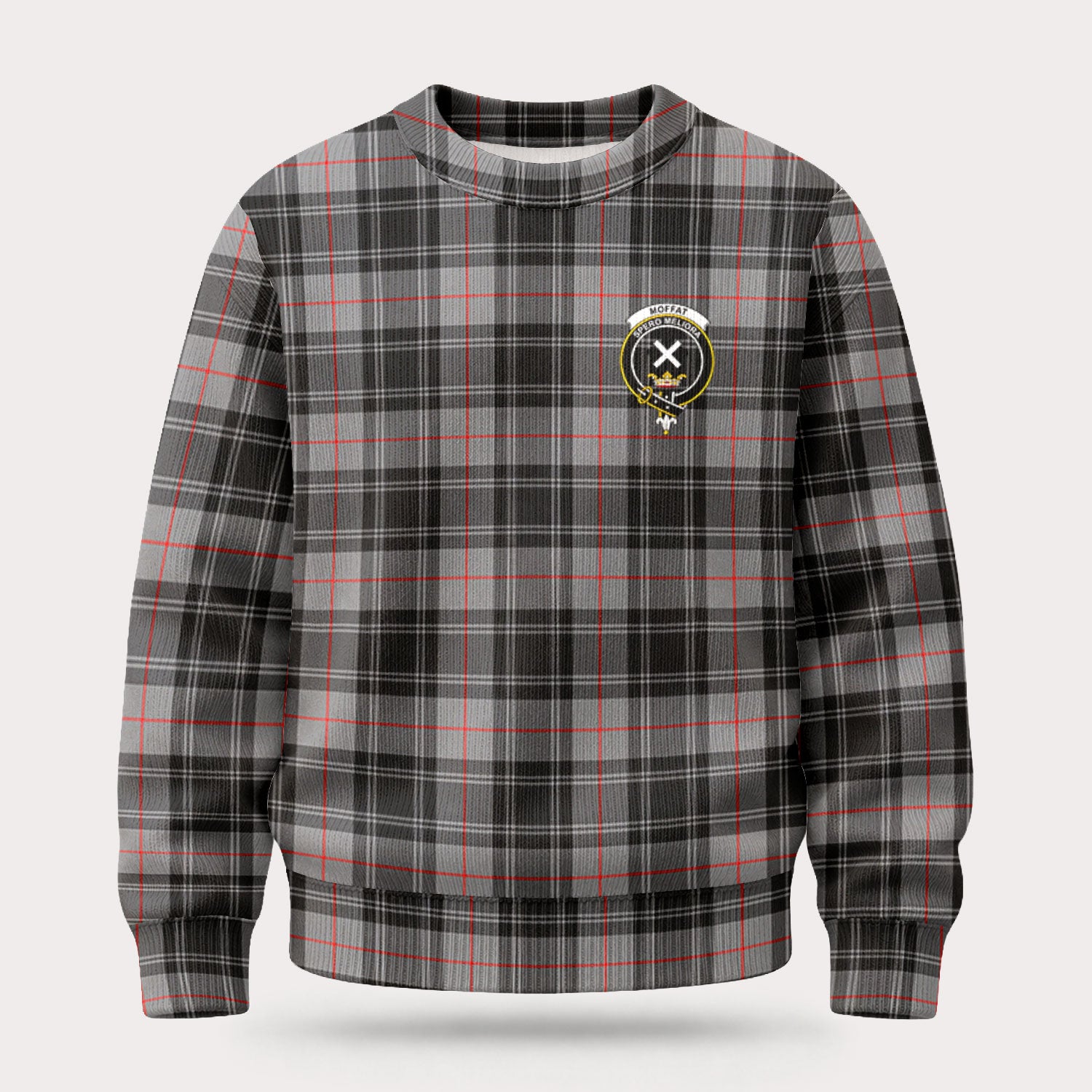 Moffat Modern Tartan Crest Sweater