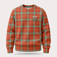 Morrison Red Ancient Tartan Crest Sweater