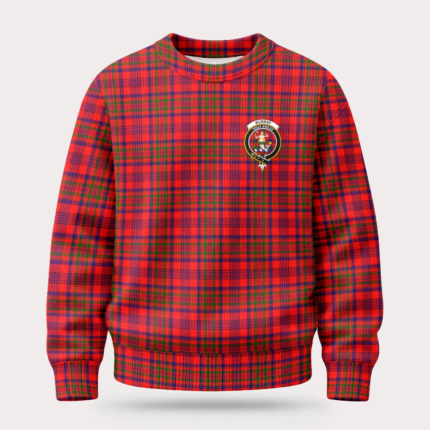 Murray of Tulloch Modern Tartan Crest Sweater