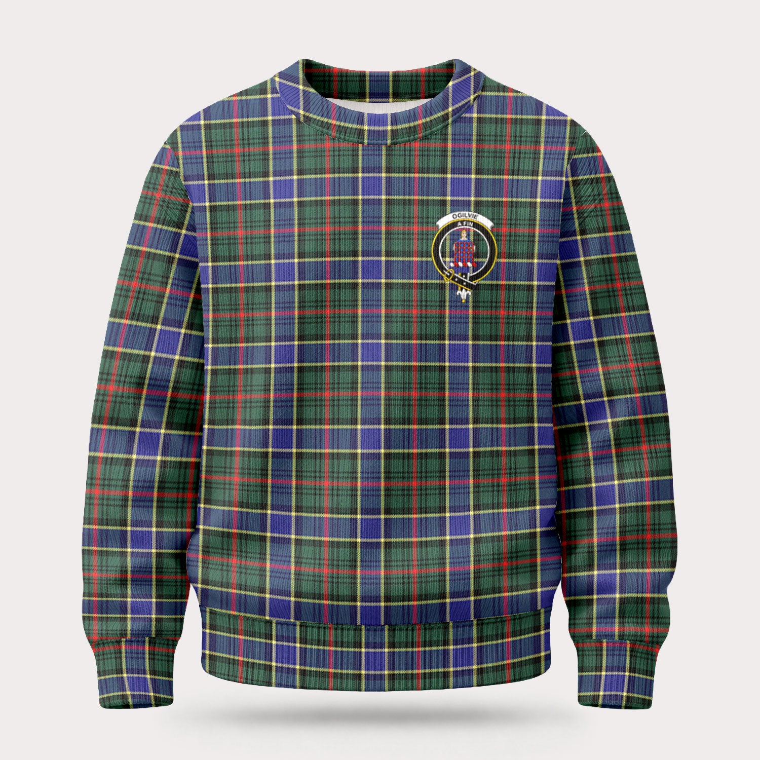 Ogilvie Hunting Modern Tartan Crest Sweater