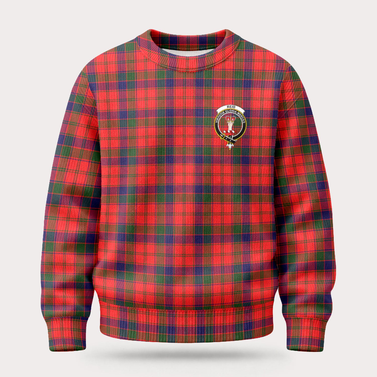 Reid Modern Tartan Crest Sweater