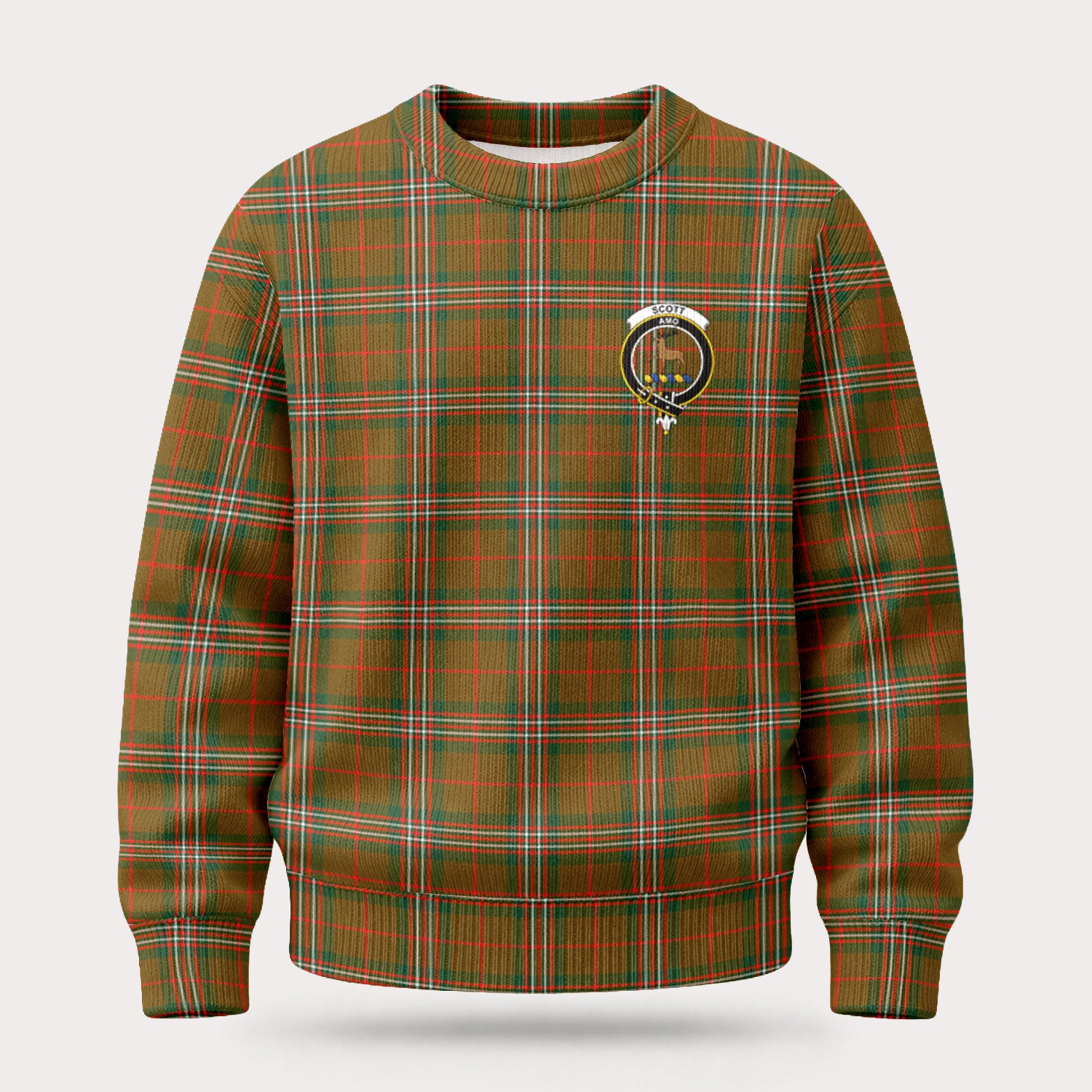 Scott Brown Modern Tartan Crest Sweater