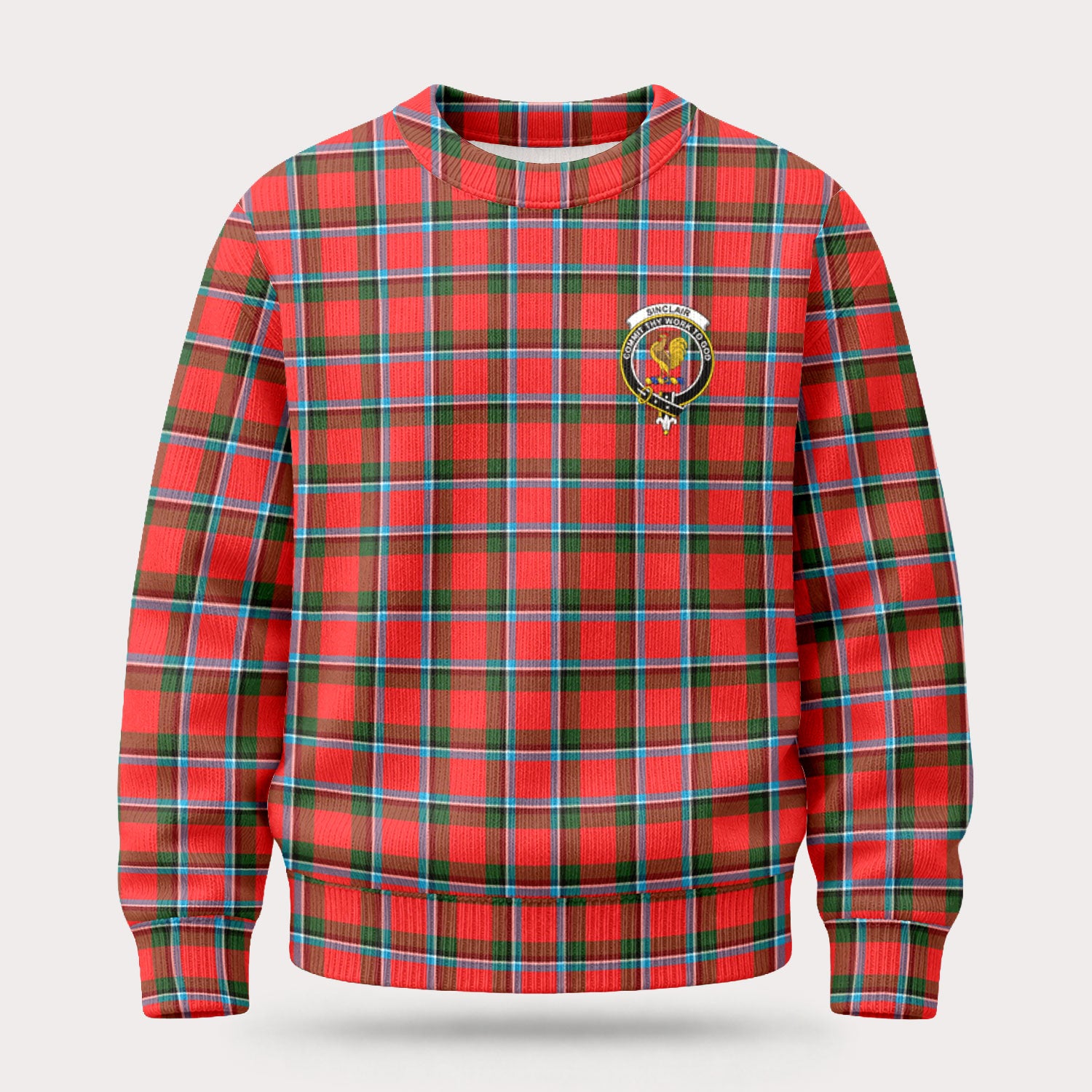 Sinclair Modern Tartan Crest Sweater