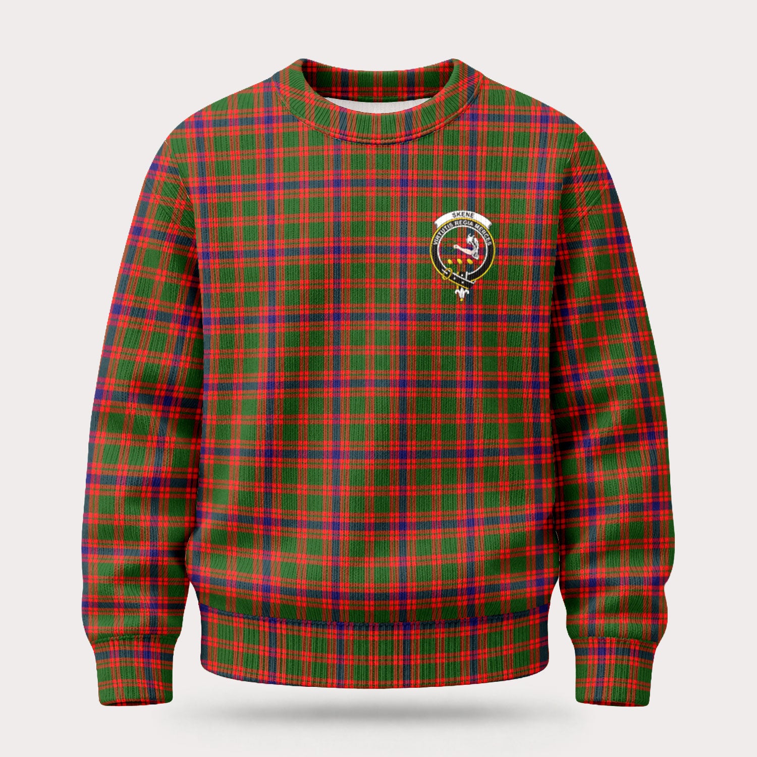 Skene Modern Tartan Crest Sweater