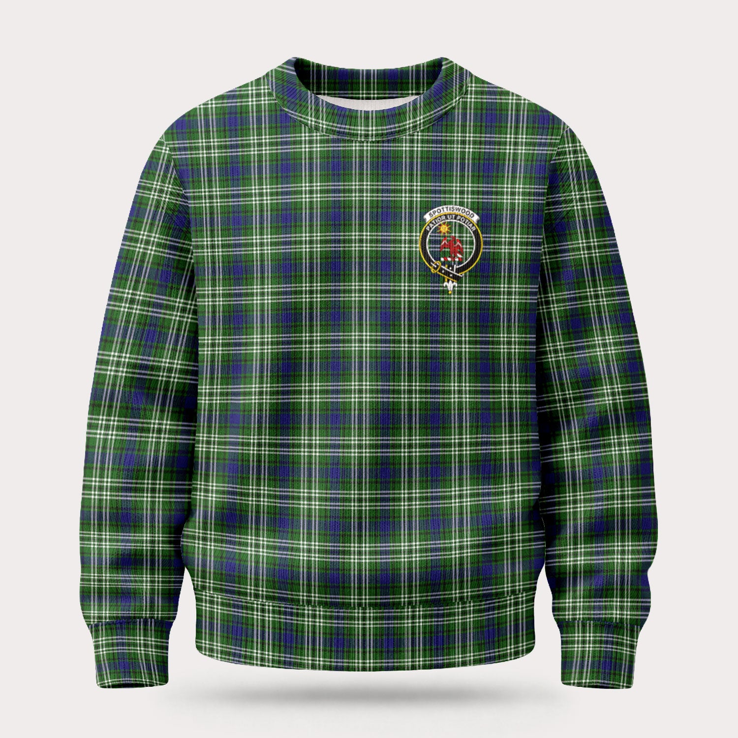 Spottiswood Tartan Crest Sweater