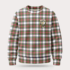 Stewart Dress Modern Tartan Crest Sweater