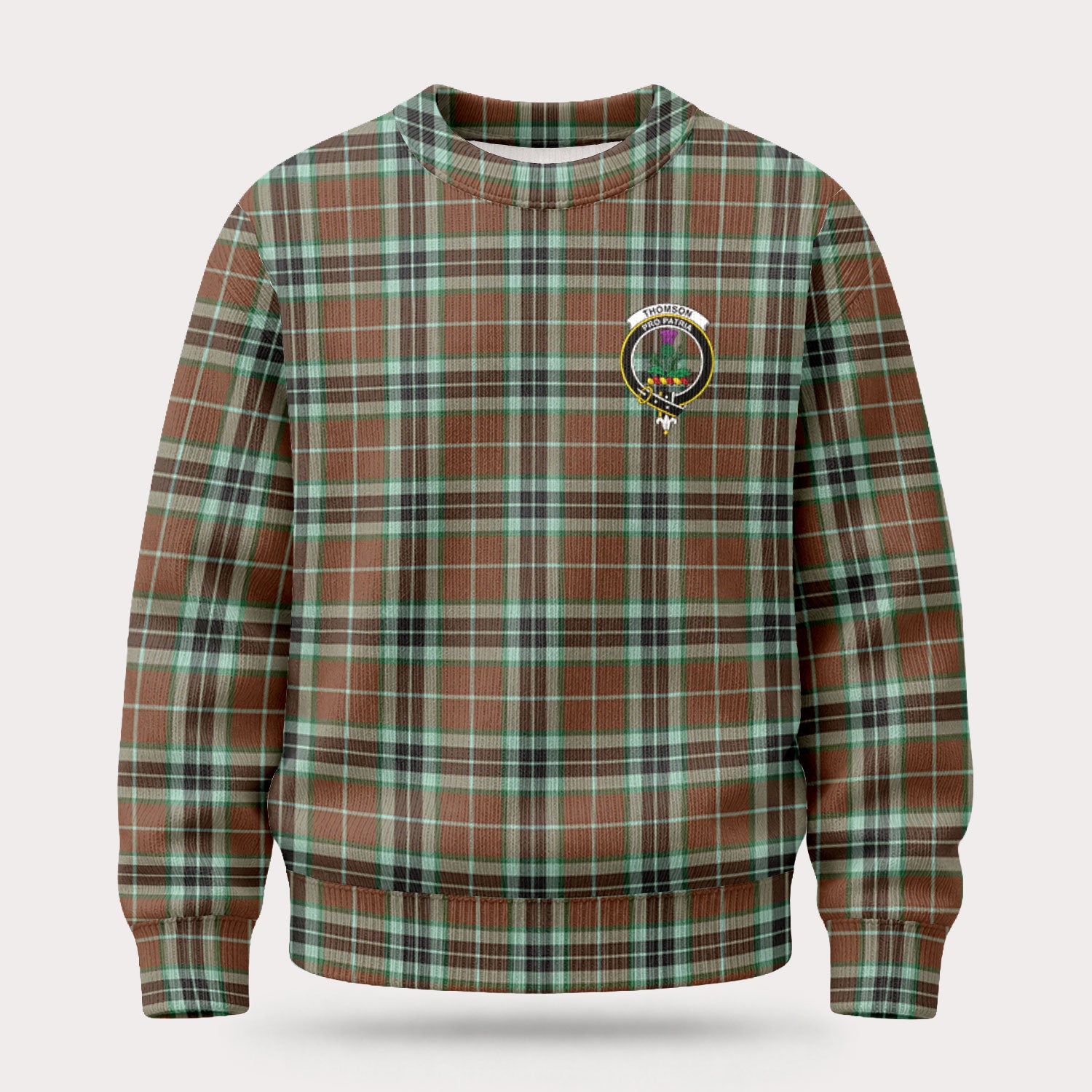 Thomson Hunting Modern Tartan Crest Sweater