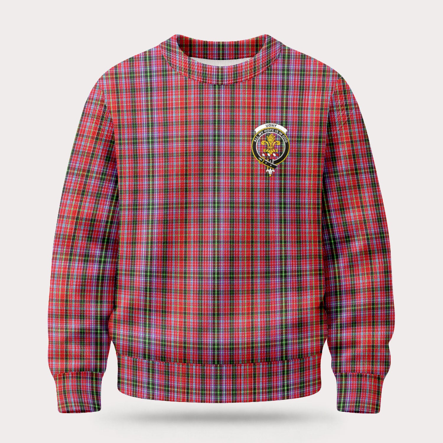 Udny Tartan Crest Sweater