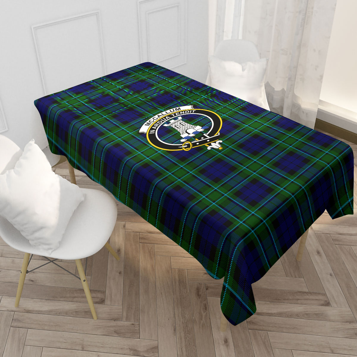 McCallum Modern Tartan Crest Tablecloth