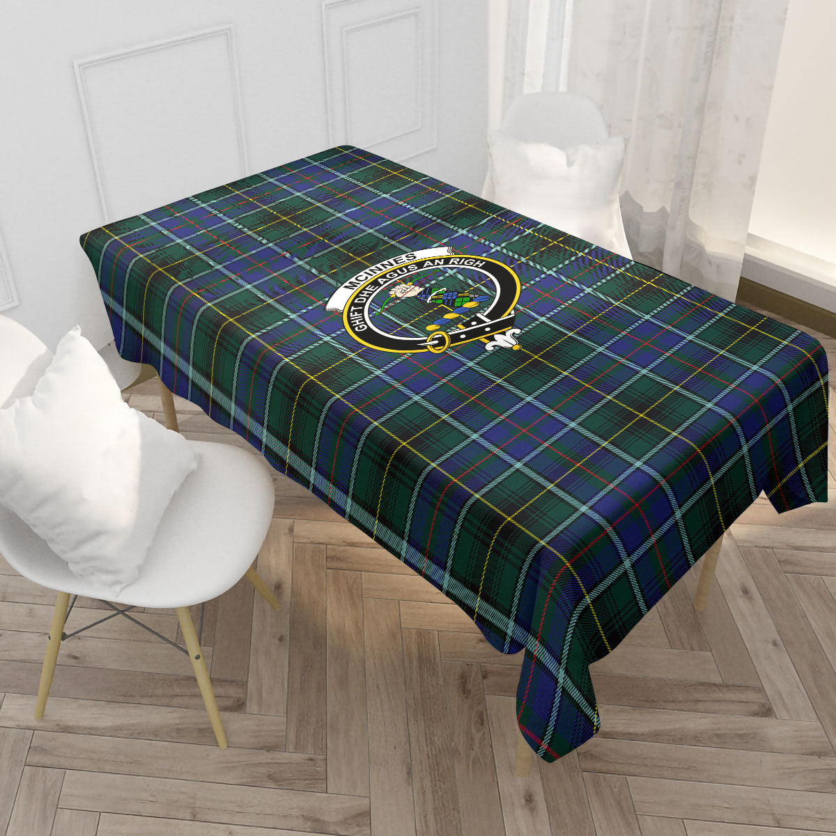 McInnes Modern Tartan Crest Tablecloth