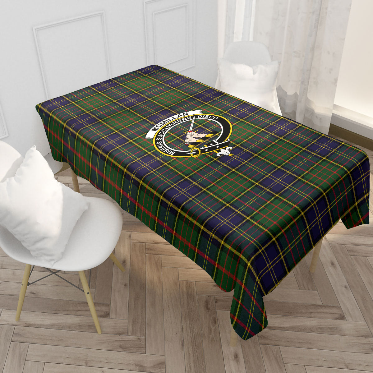 McMillan Hunting Modern Tartan Crest Tablecloth