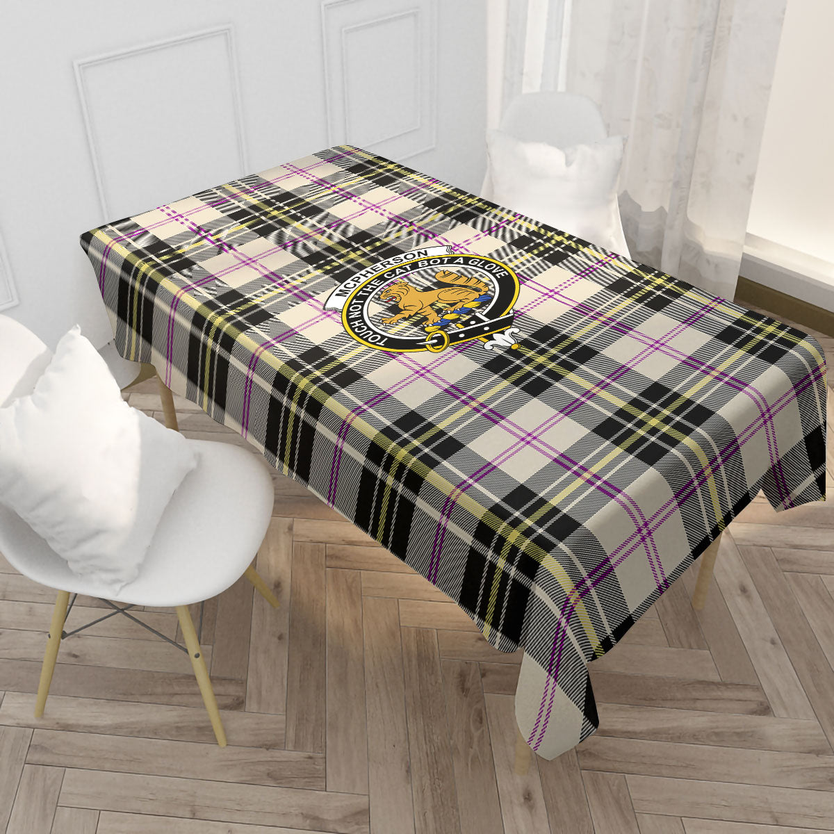 McPherson Dress Ancient Tartan Crest Tablecloth