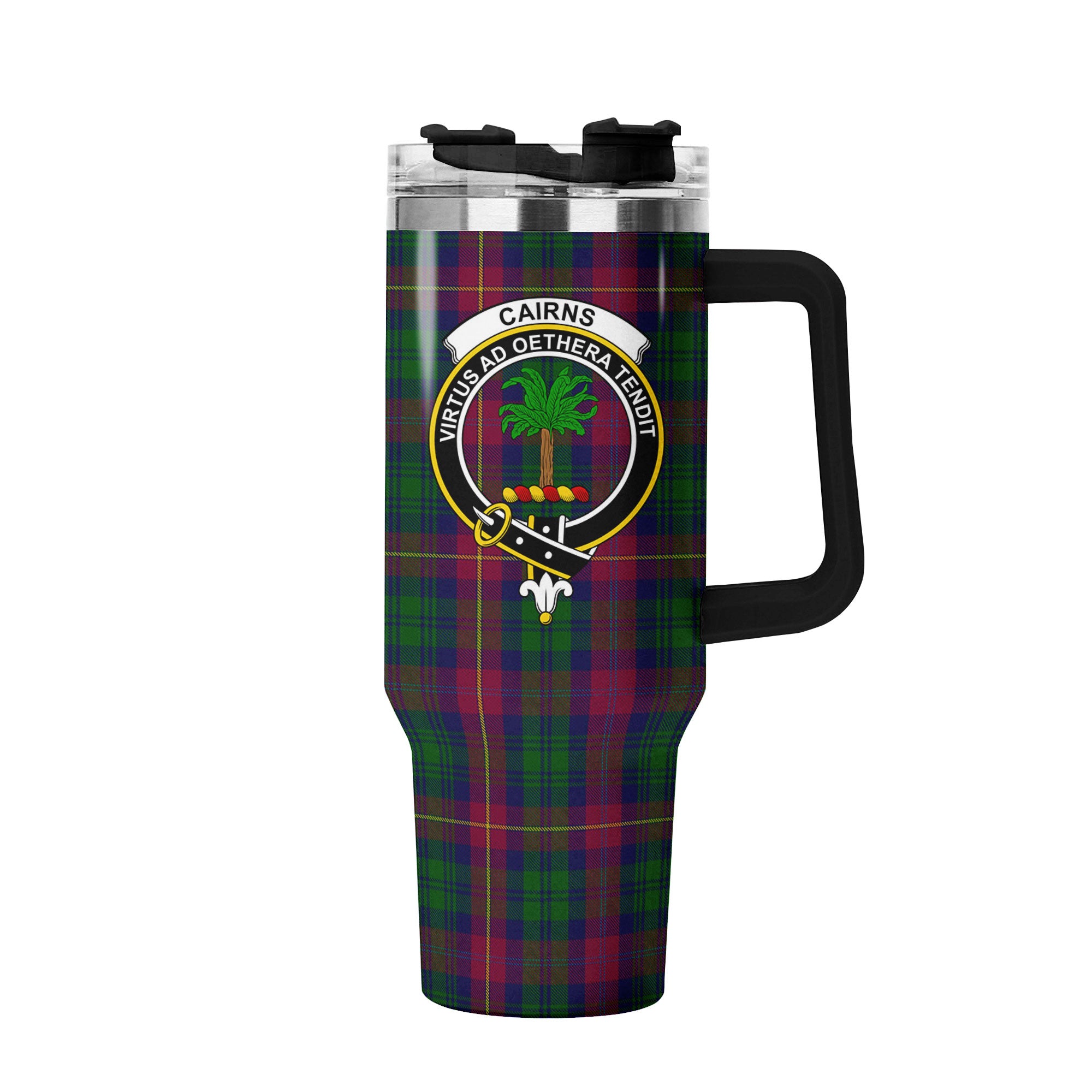 Cairns Tartan Crest 40 oz Insulated Tumbler with Handle