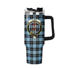 Clark Ancient Tartan Crest 40 oz Insulated Tumbler with Handle