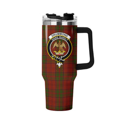 Drummond Clan Tartan Crest 40 oz Insulated Tumbler with Handle