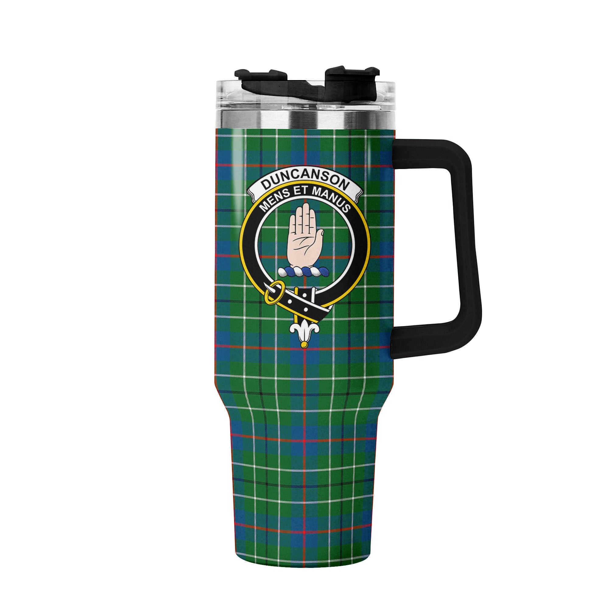 Duncanson Tartan Crest 40 oz Insulated Tumbler with Handle