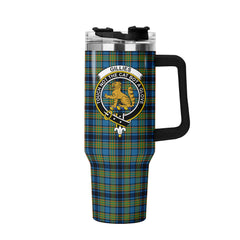 Gillies Ancient Tartan Crest 40 oz Insulated Tumbler with Handle