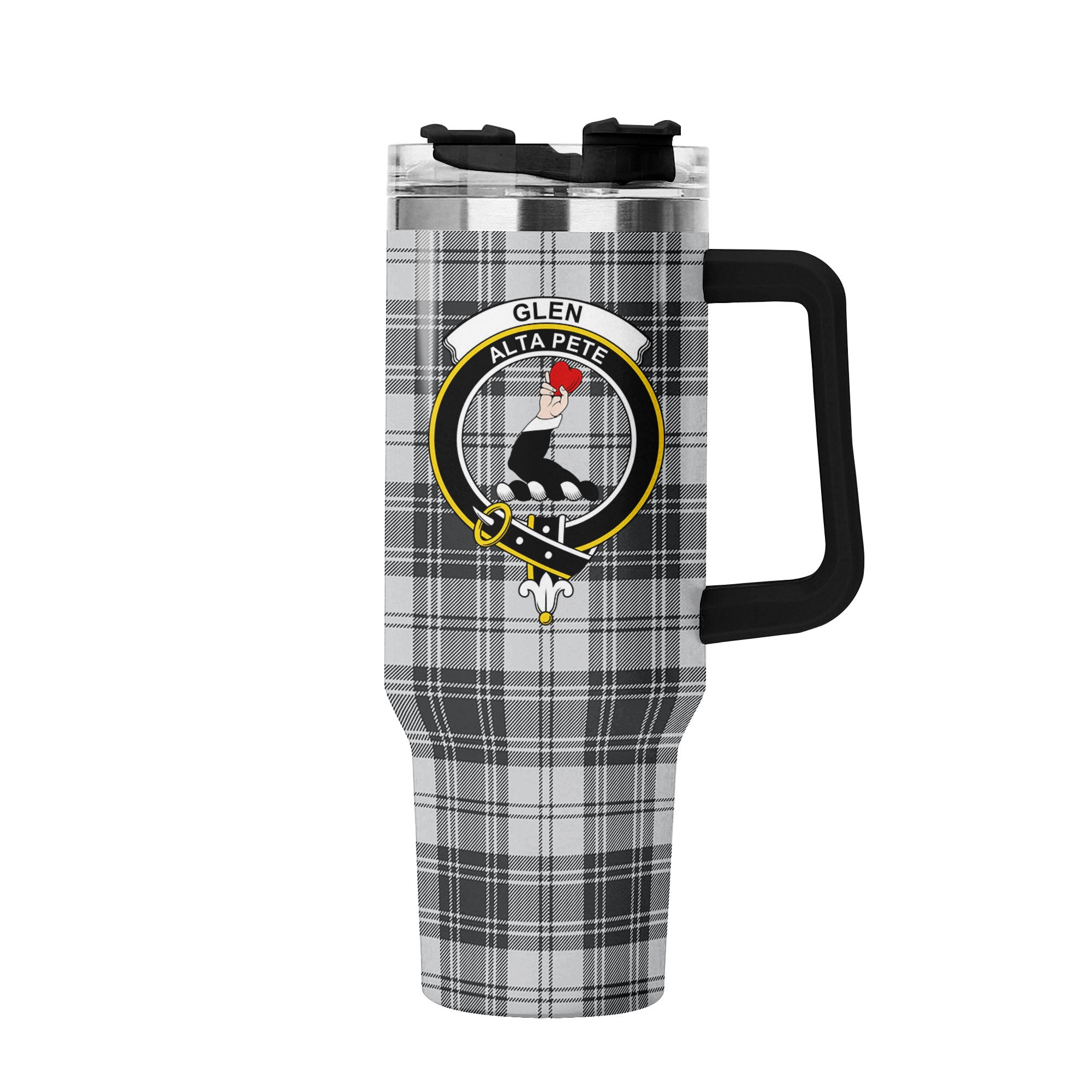 Glen Tartan Crest 40 oz Insulated Tumbler with Handle