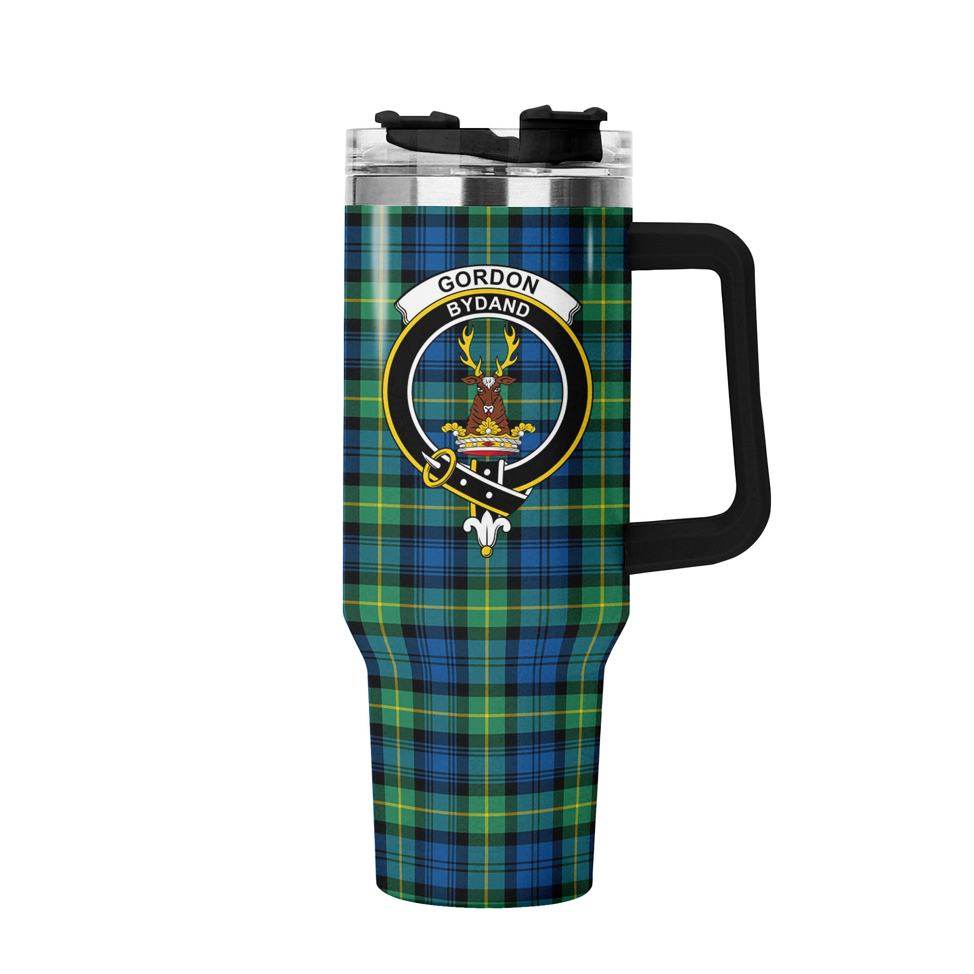 Gordon Ancient Tartan Crest 40 oz Insulated Tumbler with Handle