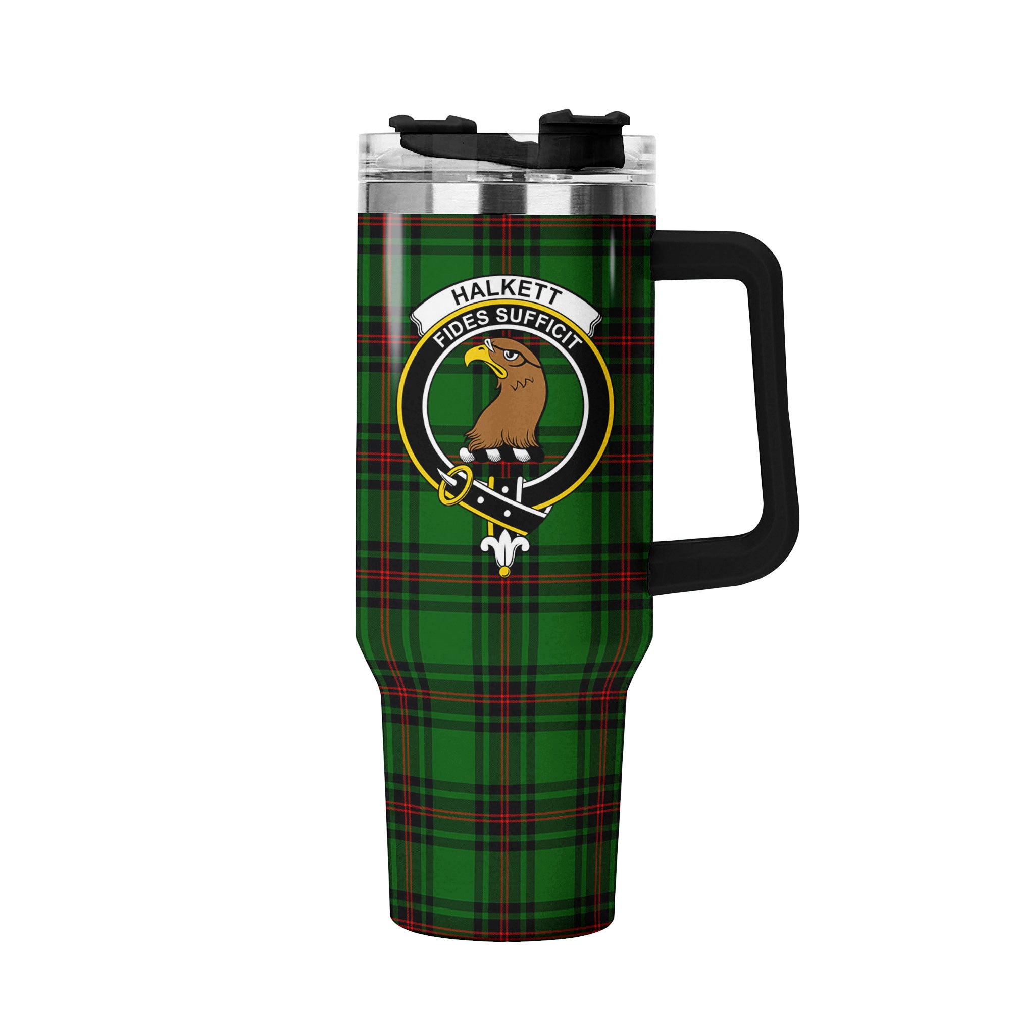 Halkett Tartan Crest 40 oz Insulated Tumbler with Handle