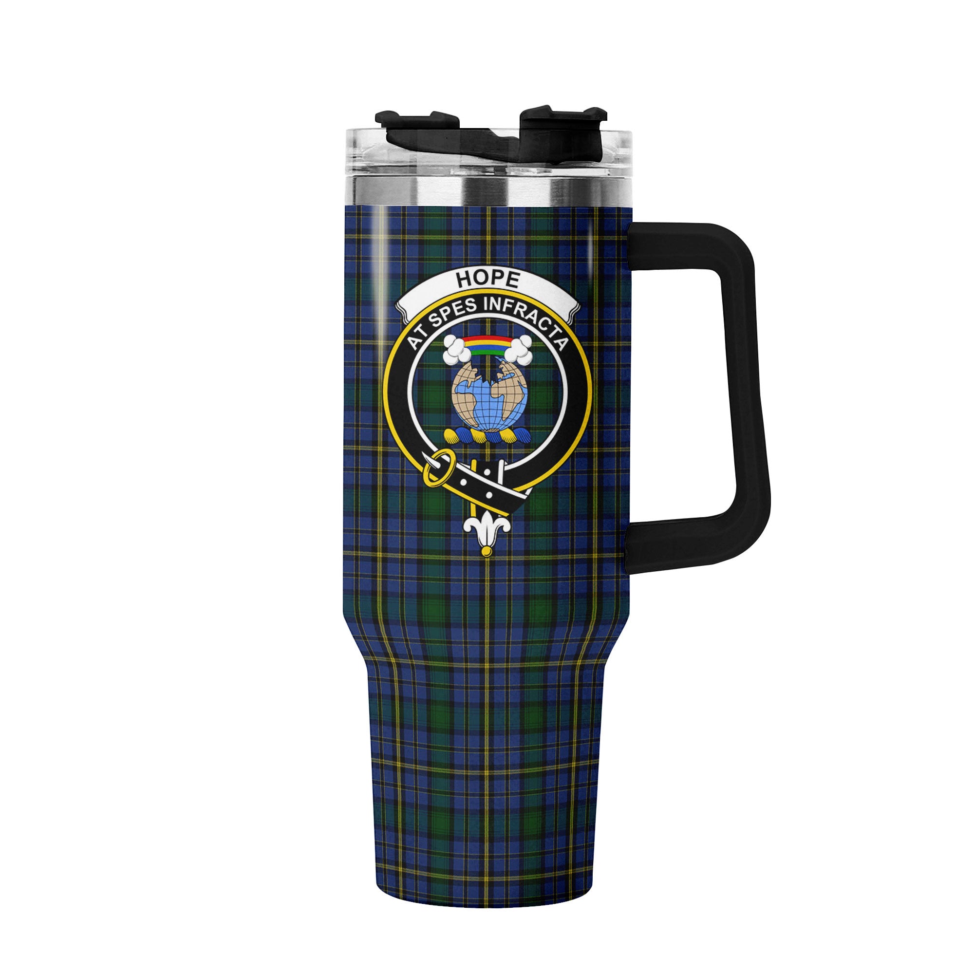 Hope Tartan Crest 40 oz Insulated Tumbler with Handle