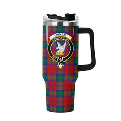 Lindsay Modern Tartan Crest 40 oz Insulated Tumbler with Handle