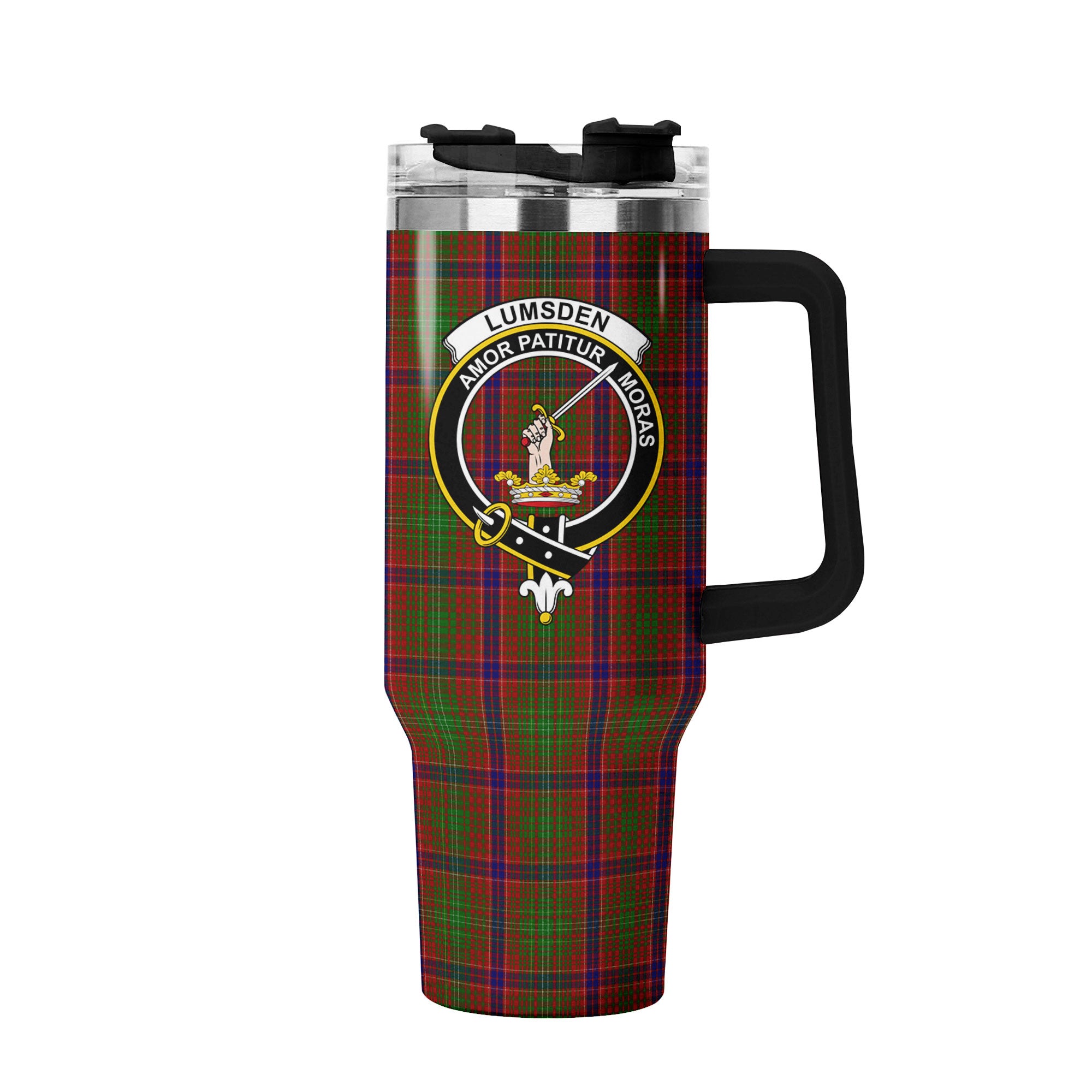 Lumsden Tartan Crest 40 oz Insulated Tumbler with Handle