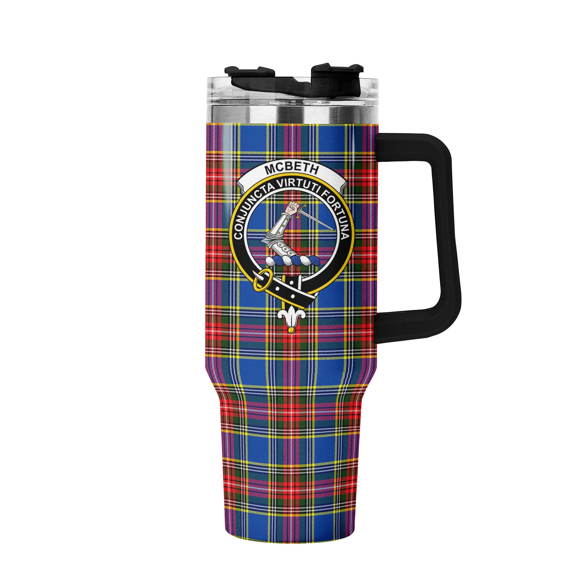 McBeth Modern Tartan Crest 40 oz Insulated Tumbler with Handle