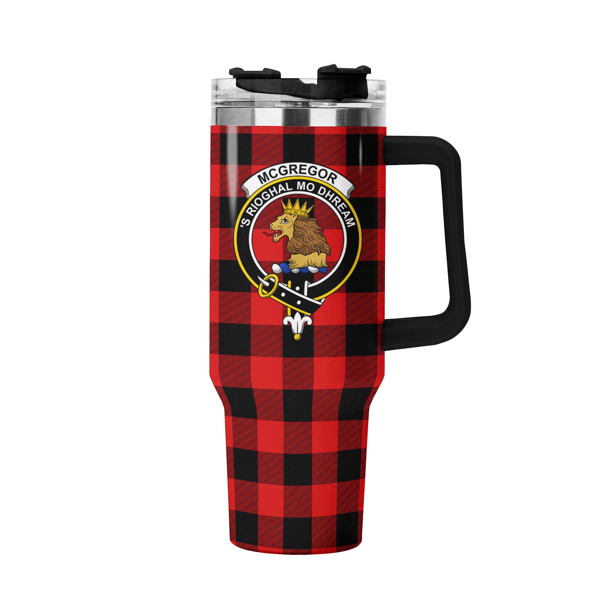 McGregor Rob Roy Modern Tartan Crest 40 oz Insulated Tumbler with Handle