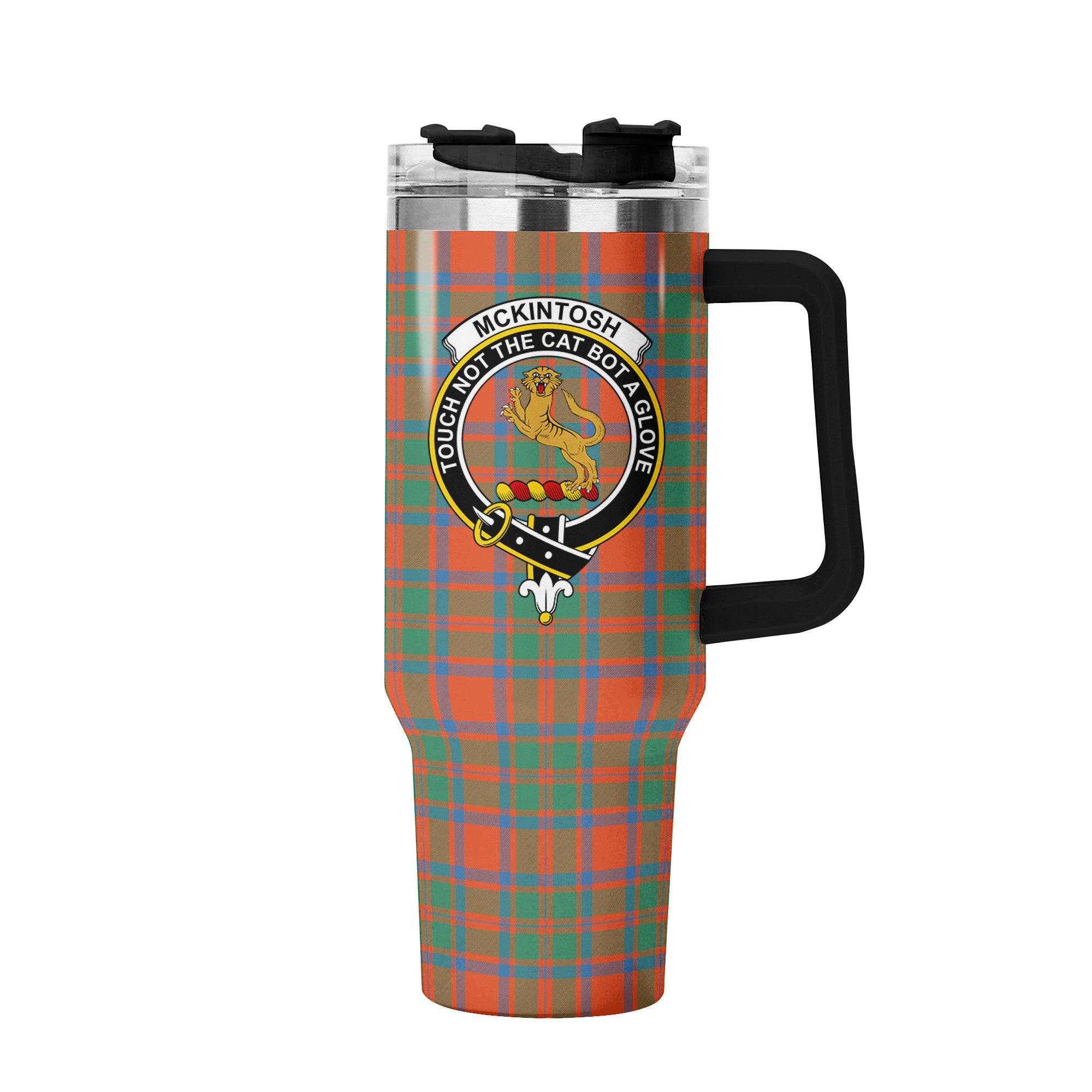 McKintosh Ancient Tartan Crest 40 oz Insulated Tumbler with Handle