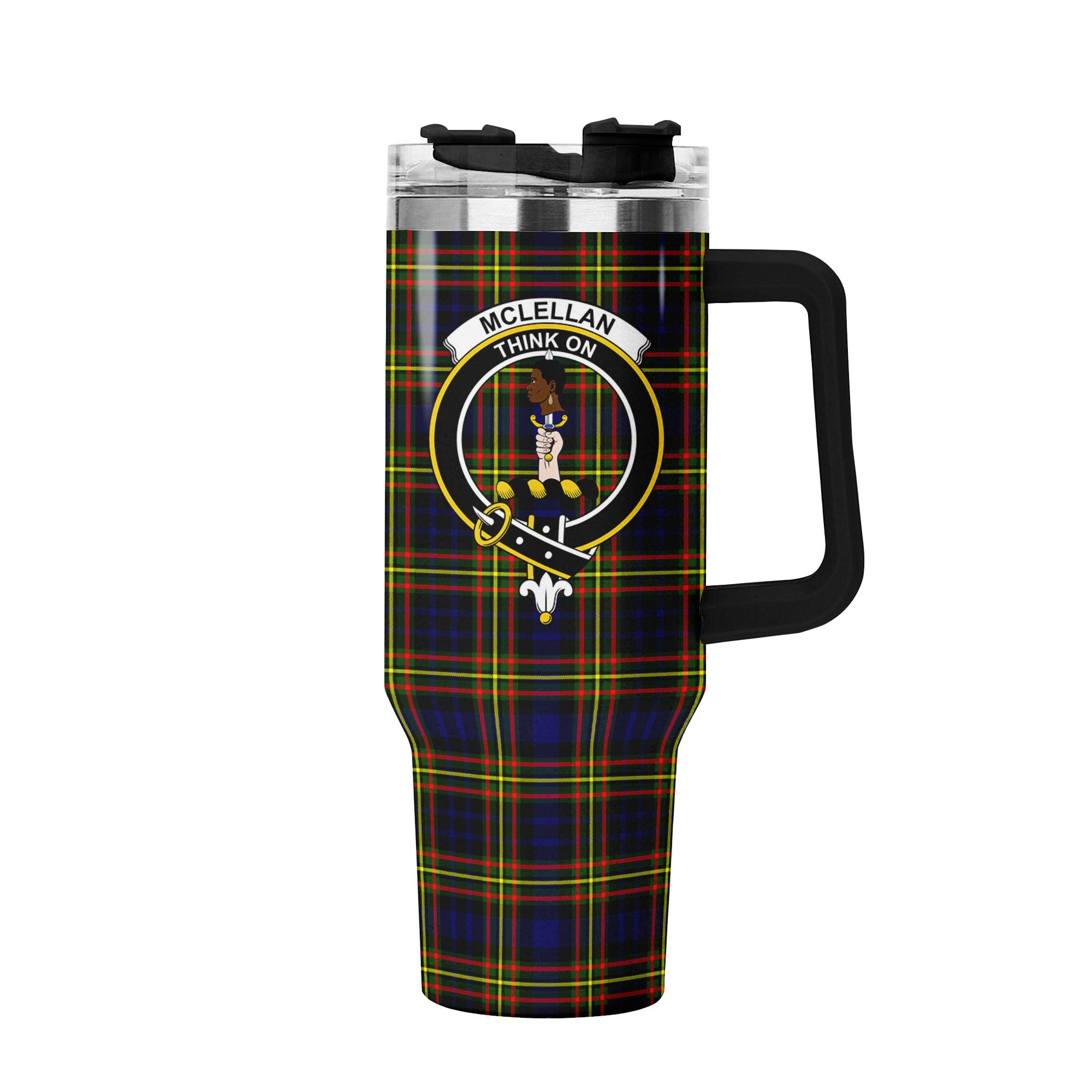 McLellan Modern Tartan Crest 40 oz Insulated Tumbler with Handle