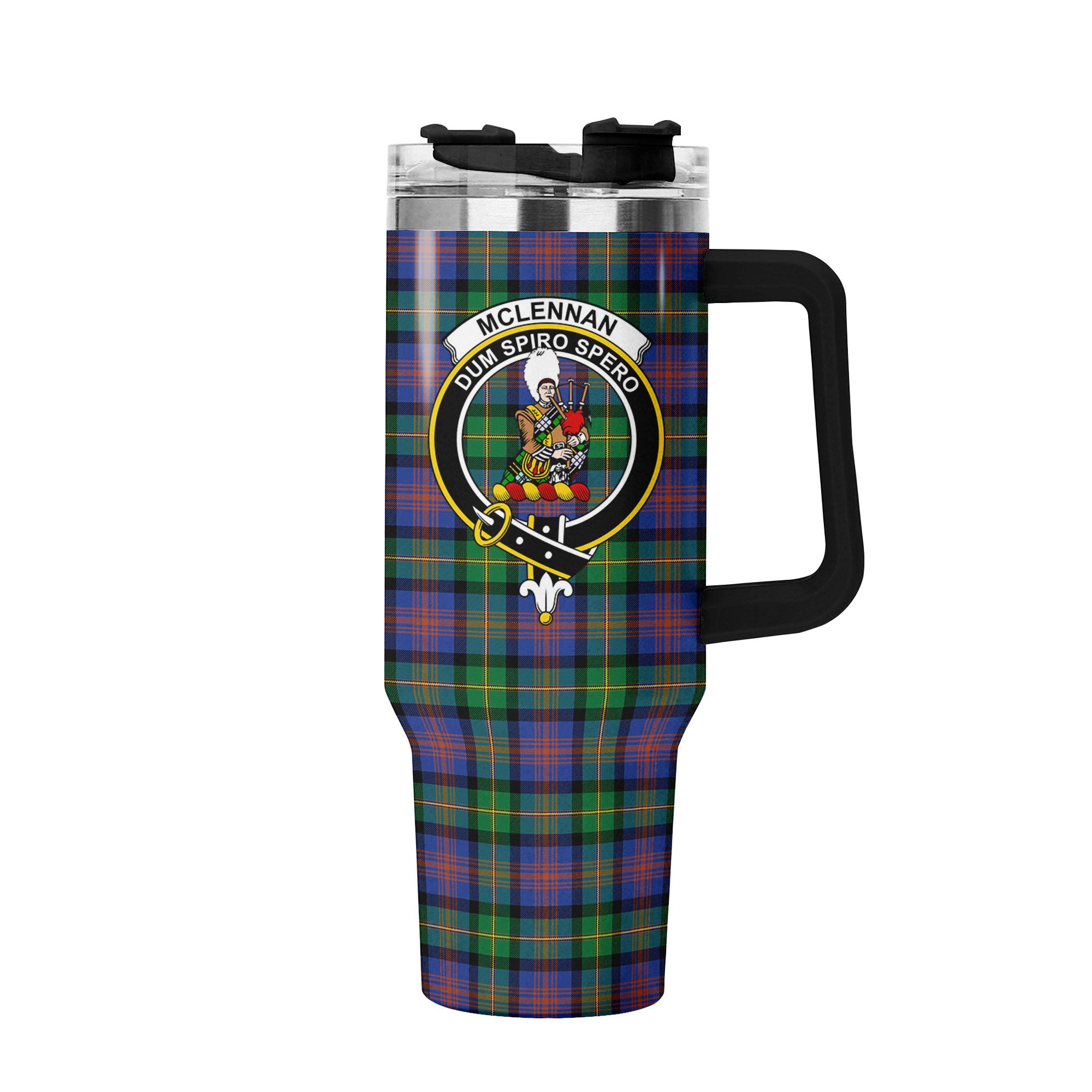 McLennan Ancient Tartan Crest 40 oz Insulated Tumbler with Handle