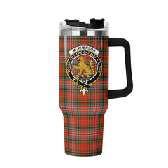 McPherson Weathered Tartan Crest 40 oz Insulated Tumbler with Handle