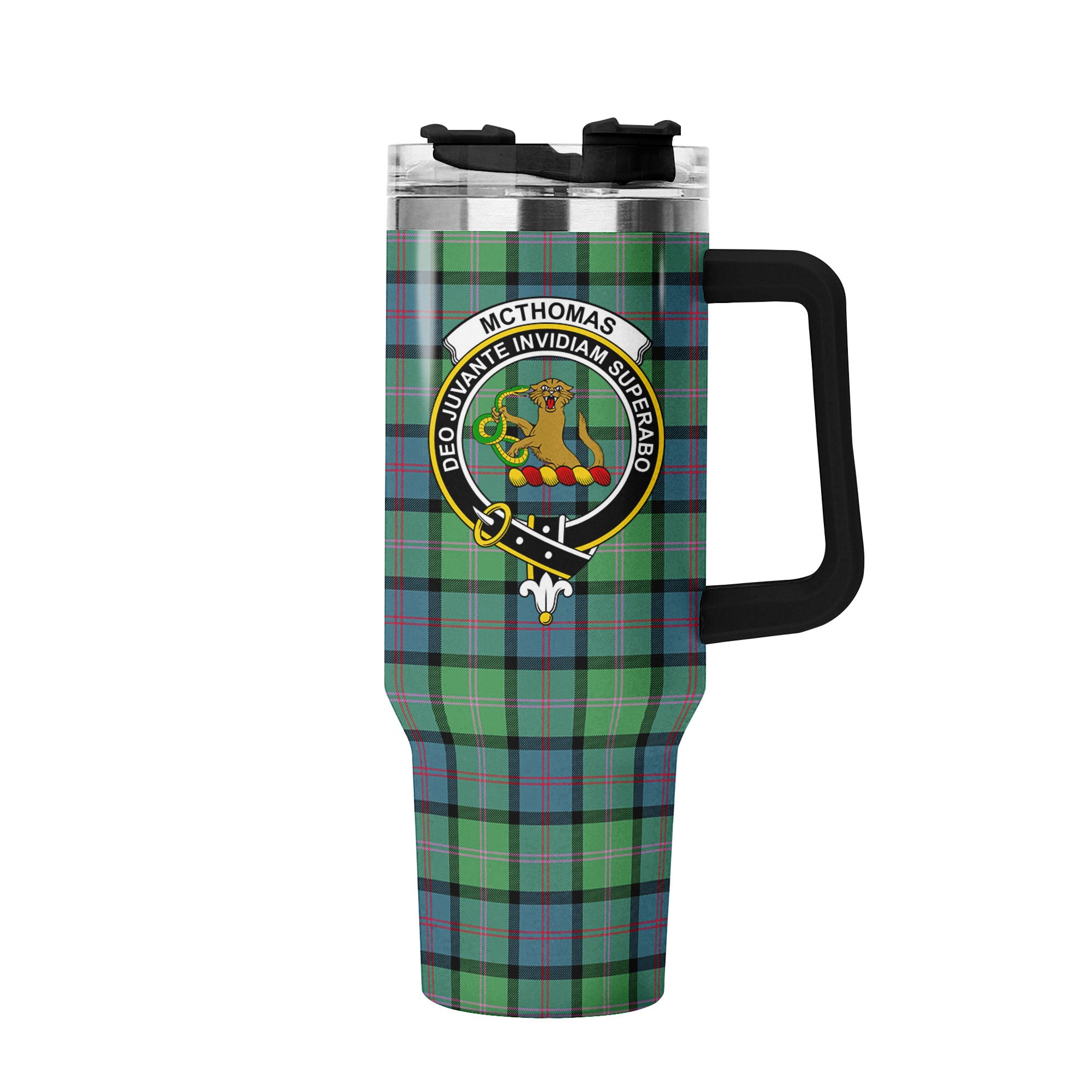 McThomas Ancient Tartan Crest 40 oz Insulated Tumbler with Handle
