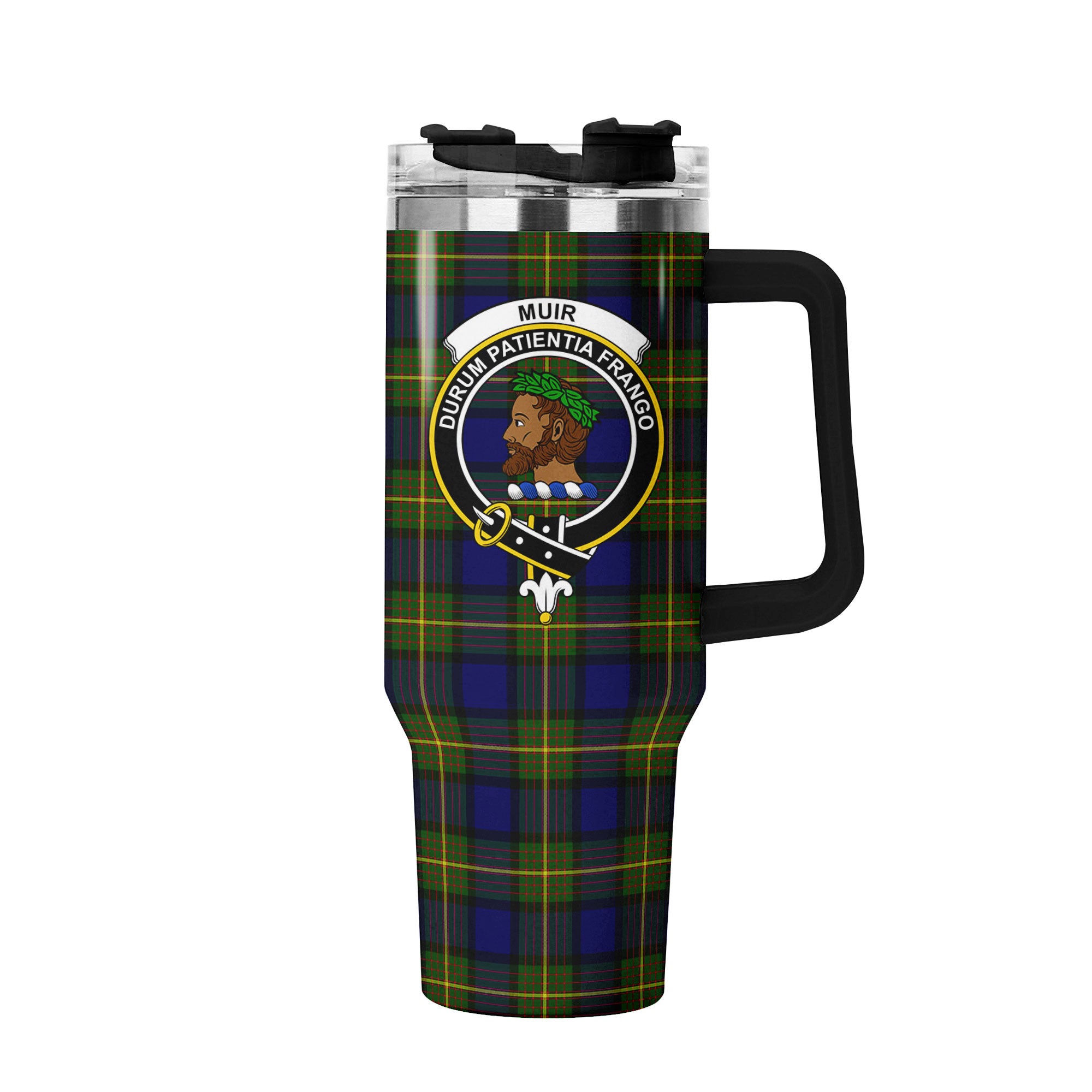Muir Tartan Crest 40 oz Insulated Tumbler with Handle