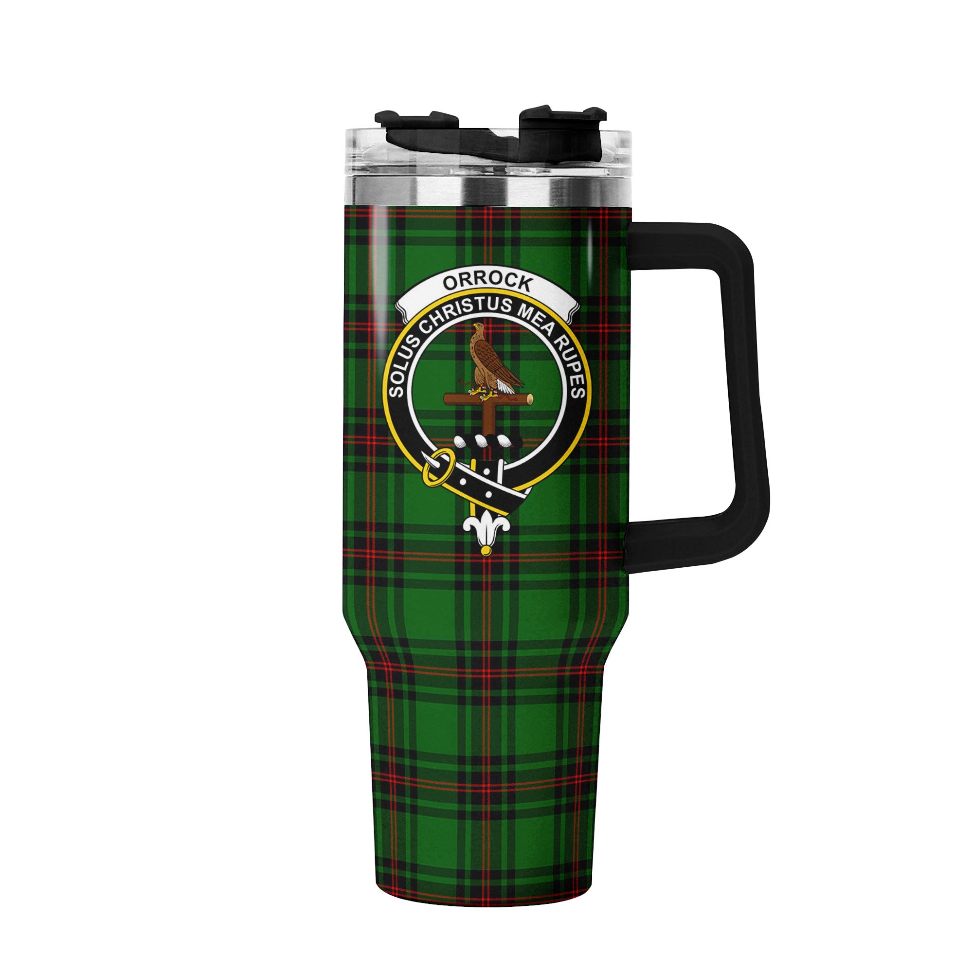 Orrock Tartan Crest 40 oz Insulated Tumbler with Handle