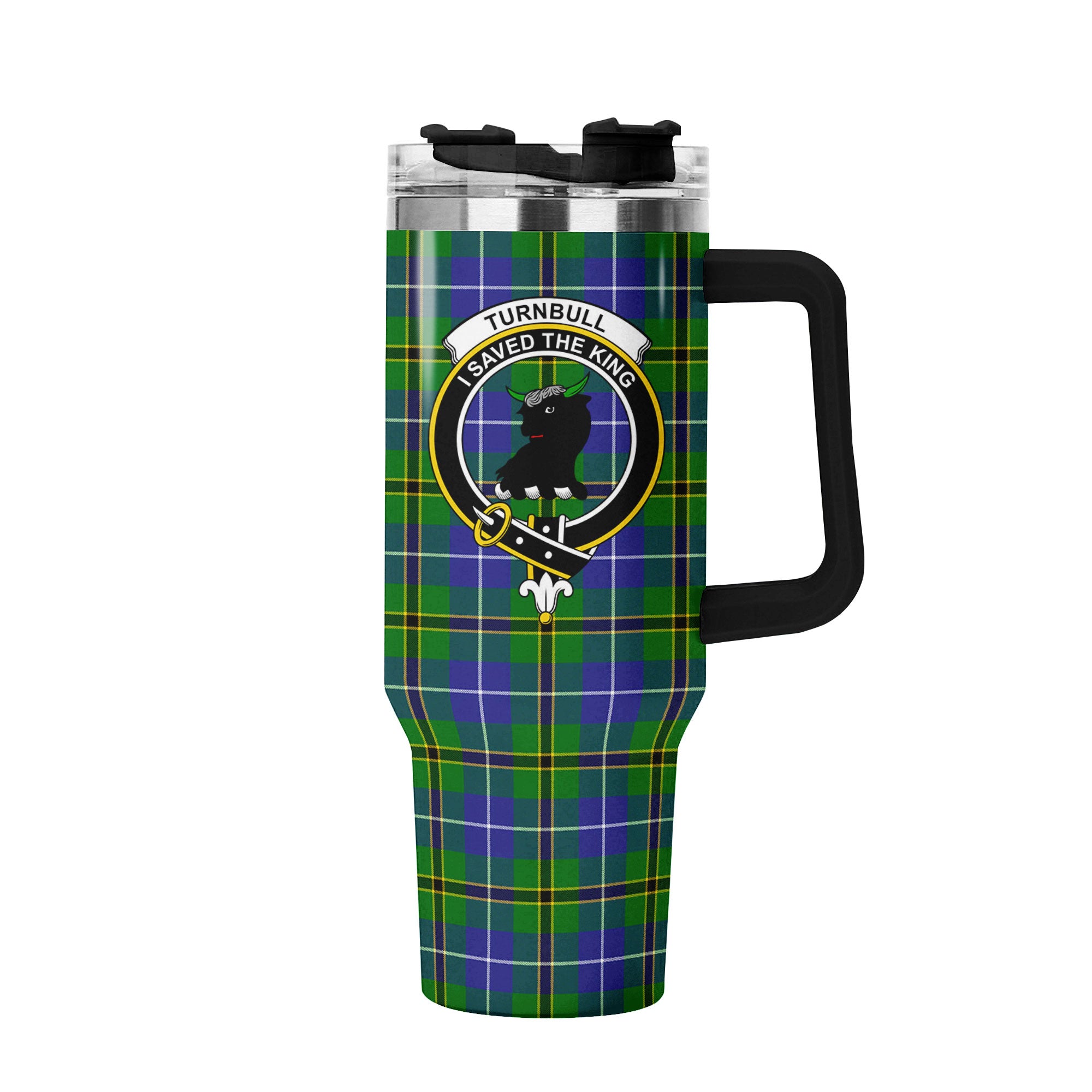 Turnbull Hunting Tartan Crest 40 oz Insulated Tumbler with Handle