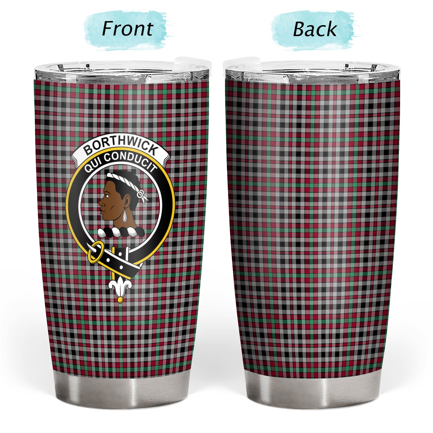 Borthwick Ancient Tartan Crest Tumbler