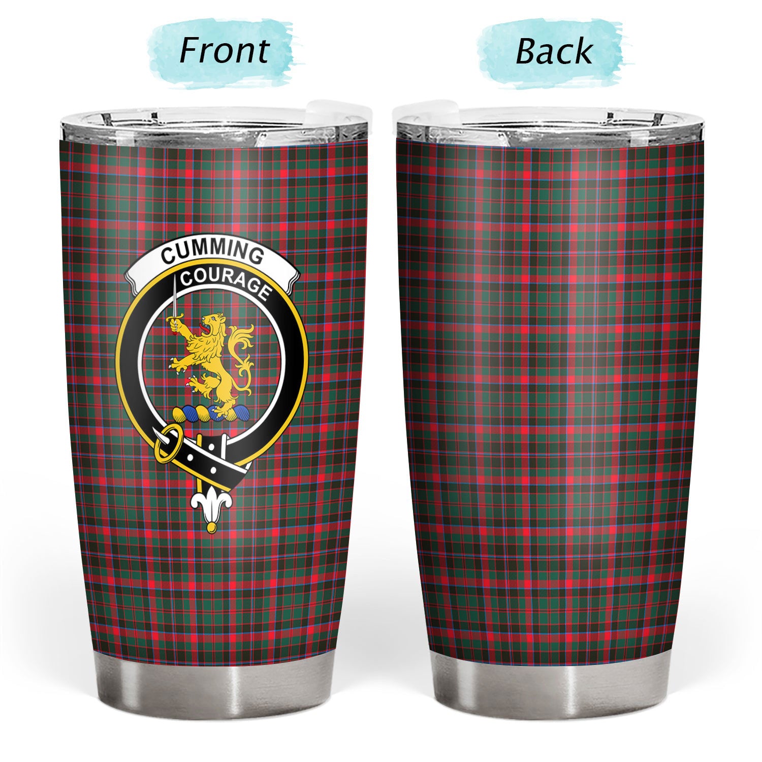 Cumming Hunting Modern Tartan Crest Tumbler