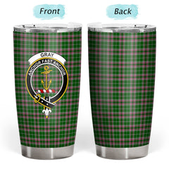 Gray Hunting Tartan Crest Tumbler